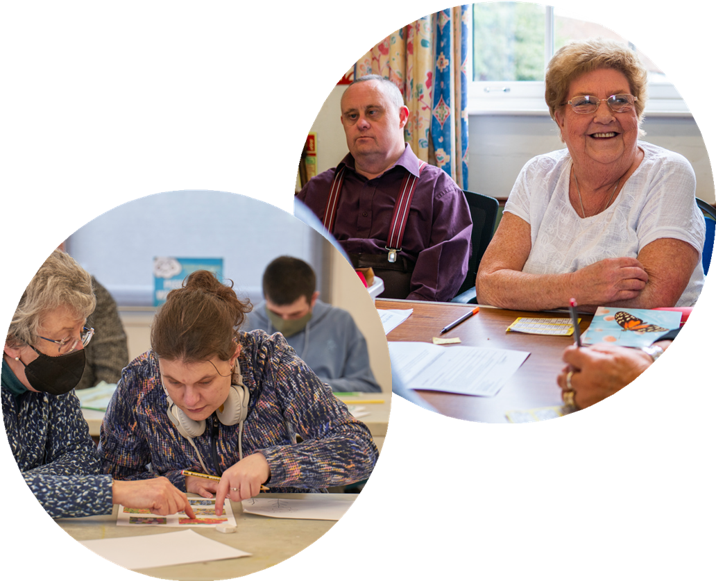 2 images of people who may use adult social care services