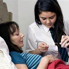 A carer and the person she is supporting