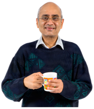 A man holding a cup