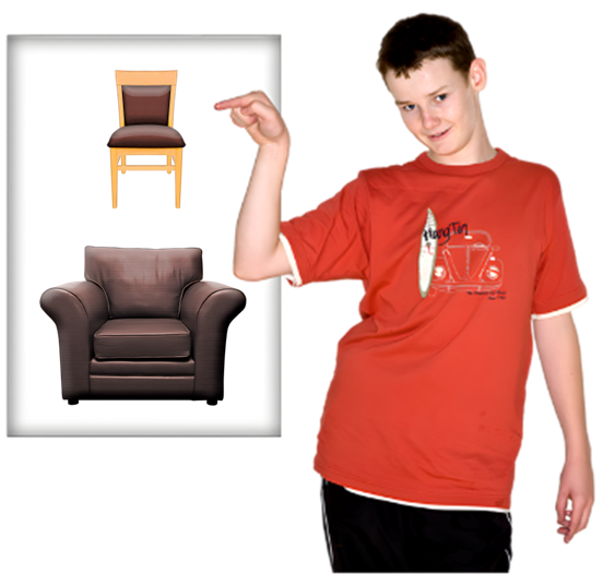 A man choosing furniture