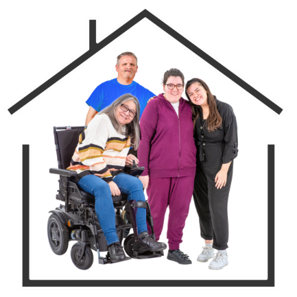 People inside a house