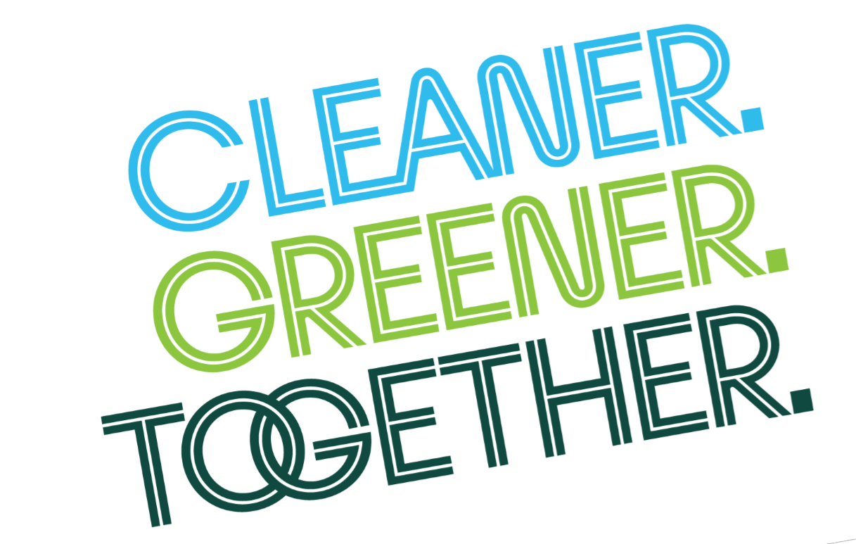 The words Cleaner, Greener Together