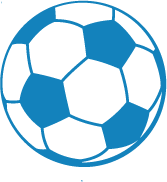 A blue football